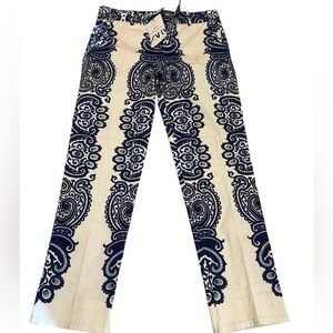 Zara size 2 NWT wild paisley pattern chino pants- super fun